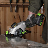 Cordless Circular Saw with Laser Guide, Rip Guide, 2 PCS Blades,