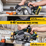 Cordless Circular Saw, 4.0Ah Battery, Fast Charger, Laser & Base Plate Adjustable.