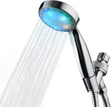 KAIREY Handheld Led Shower Head 7 Color Light Change Automatically Polished