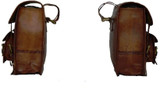 Motorcycle Side Pouch Brown Leather Side Pouch Saddlebags Saddle Panniers 2Bag