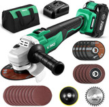 20V Brushless Cordless Angle Grinder Equipped with 4.0Ah Lithium-Ion Battery & Fast Charger
