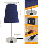 Touch Control Table Lamp Navy Blue.