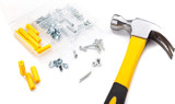 General Household Hand Tool Kit with Plastic Toolbox Storage Case, Yellow