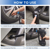 Air Pump with 12V Car Adapter for Car, Truck, Motorcycle