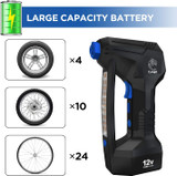 Air Pump with 12V Car Adapter for Car, Truck, Motorcycle