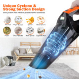 Portable Hand Vacuum Powered by Li-ion Battery Rechargeable Quick Charge Tech