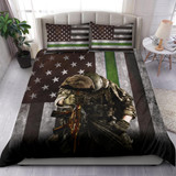 Thin Green Line Flag Bedding Set Knight Templar Patriotic Army Military Veteran