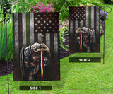 Thin Green Line Flag Knight Templar Patriotic Army Military Veteran Flag