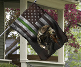 Thin Green Line American Flag Honoring Men Women Our Military Flag