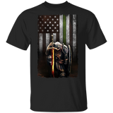 Thin Green Line Flag Shirt  Knight Templar Patriotic Army Military Veteran T-Shirt