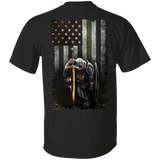 Thin Green Line Flag Shirt Knight Templar Patriotic Army Gifts For Army Veterans