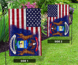 Michigan State American Flag Patriotic Proud Michigan Flag For Sale