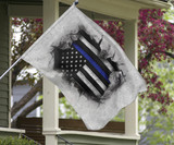 Thin Blue Line Flag 3D Inside Logo Thin Blue Line Flag Home Office Decor