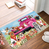 Dogs Valentines Doormat Cute Valentines Day Doormat Decor Indoor Floor Mat Valentine Gift Idea