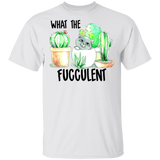 Cactus Cat What The Fucculent T-Shirt Cute Funny Succulent Shirt Plants Gardening Tee Gift