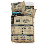 American Muscle Car Knowledge Bedding Set Gift For Car Lover