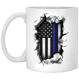 Thin Blue Line Flag Mug 3D Inside Logo Thin Blue Line Mug