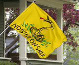 No Step On Snek Flag Yellow Flag With Snake Don't Tread On Me Meme Gadsden Flag Indoor Outdoor