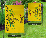 No Step On Snek Flag Yellow Flag With Snake Don't Tread On Me Meme Gadsden Flag Indoor Outdoor