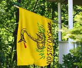No Step On Snek Flag Yellow Flag With Snake Don't Tread On Me Meme Gadsden Flag Indoor Outdoor