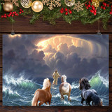 Jesus And Horse On Water Poster Poster Christian Christmas Religious Decor For The Home