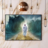 Jesus Crossing The Red Sea Poster Religious Easter Christian Poster For Wall Room Decor