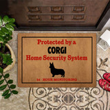 Corgi Doormat Protected By Corgi Home Security System Doormat Hobby Lobby Door Mat Family Gift