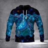 Sea Turtle 3D Hoodie Turtle In Water 3D Printed All Over Hoodie For Men Women Turtle Lover Gift