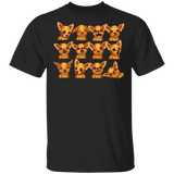 Cute Chihuahua Shapes T-Shirt Apparel For Dog Lovers Clothes Gift For Chihuahua Lovers