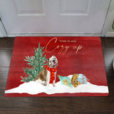 Bulldog Come In And Cozy Up Doormat Christmas Doormat Outdoor Decorative Washable Door Mats