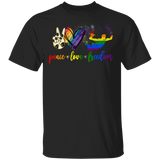 Peace Love Freedom LGBT T-Shirt Rainbow Pride Shirt