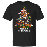 Chicken Merry Christmas T-Shirt Funny Chicken Christmas Tree Shirt Gift For Men For Women