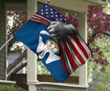 Louisiana State Flag And American Flag Louisiana Pride Patriotic Home Decor Gift Idea