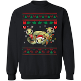 Sea Turtle Christmas Sweatshirt Wear Santa Hat Christmas Tree Light Sweatshirt Xmas Gift Ideas