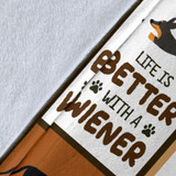 Dachshund Money Can Buy A Lot Of Things But It Doesn't Wiggle Fleece Blanket Weiner Dog Gift