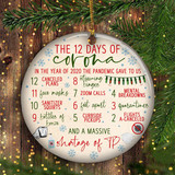 12 Days Of Corona Ornament 2020 Commemorative Ornament Funny Pandemic Christmas Ornament 12 Days Of Corona Ornament 2020 Commemorative Ornament Funny Pandemic Christmas Ornament