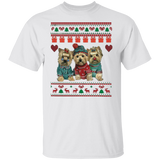 Yorkie Merry Christmas Shirt Cute Dogs Ugly Christmas Graphic Tee Gift Ideas For Dog Lover
