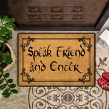 Speak Friend And Enter Doormat Best Outdoor Doormat Washable Door Mat Front Door Rug