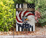 American Flag And Christmas Wreath Flag Cross US Flag For Christian Front Door Xmas Decor