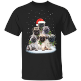 Pug Puppies Christmas T-Shirt Cute Dog Shirt Christmas Gift For Pug Lovers