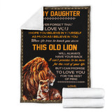 Tiger To My Daughter Fleece Blanket Love Dad Blanket Winter Gift For Daughter From Dad