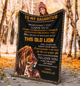 Tiger To My Daughter Fleece Blanket Love Dad Blanket Winter Gift For Daughter From Dad