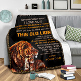 Tiger To My Daughter Fleece Blanket Love Dad Blanket Winter Gift For Daughter From Dad