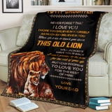 Tiger To My Daughter Fleece Blanket Love Dad Blanket Winter Gift For Daughter From Dad