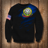 Idaho State Flag Sweatshirt Idaho State - American Flag Logo Sweater Christmas Gift For Him Idaho State Flag Sweatshirt Idaho State - American Flag Logo Sweater Christmas Gift For Him