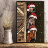 Horses Christmas Poster Vintage Christmas Poster Xmas House Decoration Home Decor Gift