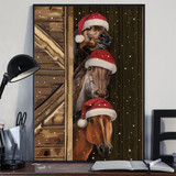 Horses Christmas Poster Vintage Christmas Poster Xmas House Decoration Home Decor Gift