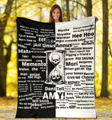Unus Annus Merch Unus Annus Fleece Blanket Memento Mori Unus Annus Split Logo Merchandise