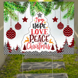 Joy Hope Love Peace Christmas Yard Sign Christmas Peace Sign outdoor Xmas Decorating Idea 2020