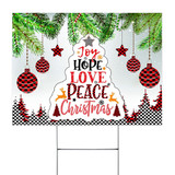 Joy Hope Love Peace Christmas Yard Sign Christmas Peace Sign outdoor Xmas Decorating Idea 2020